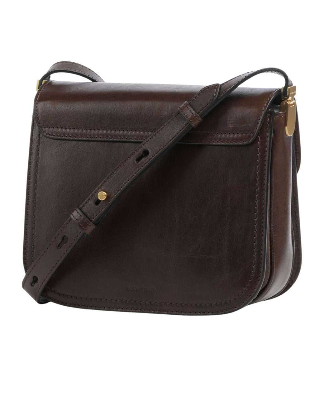 The Bridge Black Leather Twist-Lock Shoulder Bag