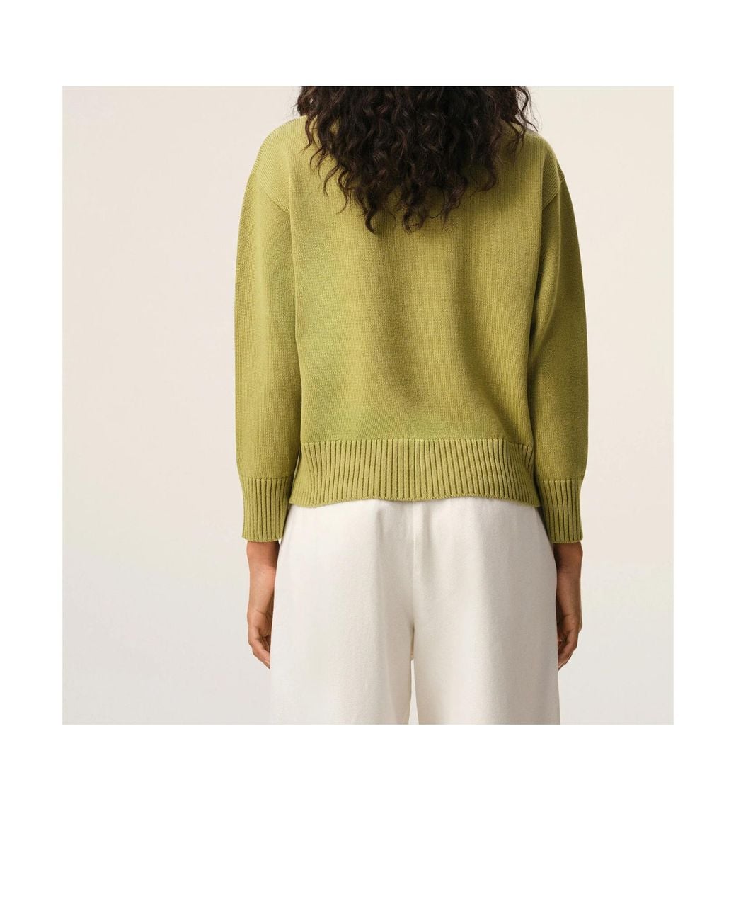 AMI Green Ami Ami De Coeur Crewneck Jumper for men