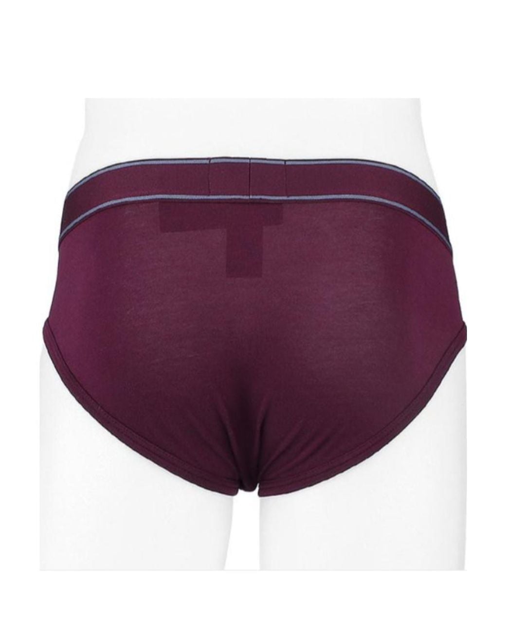 Emporio Armani Purple Logo Triangle Briefs for men