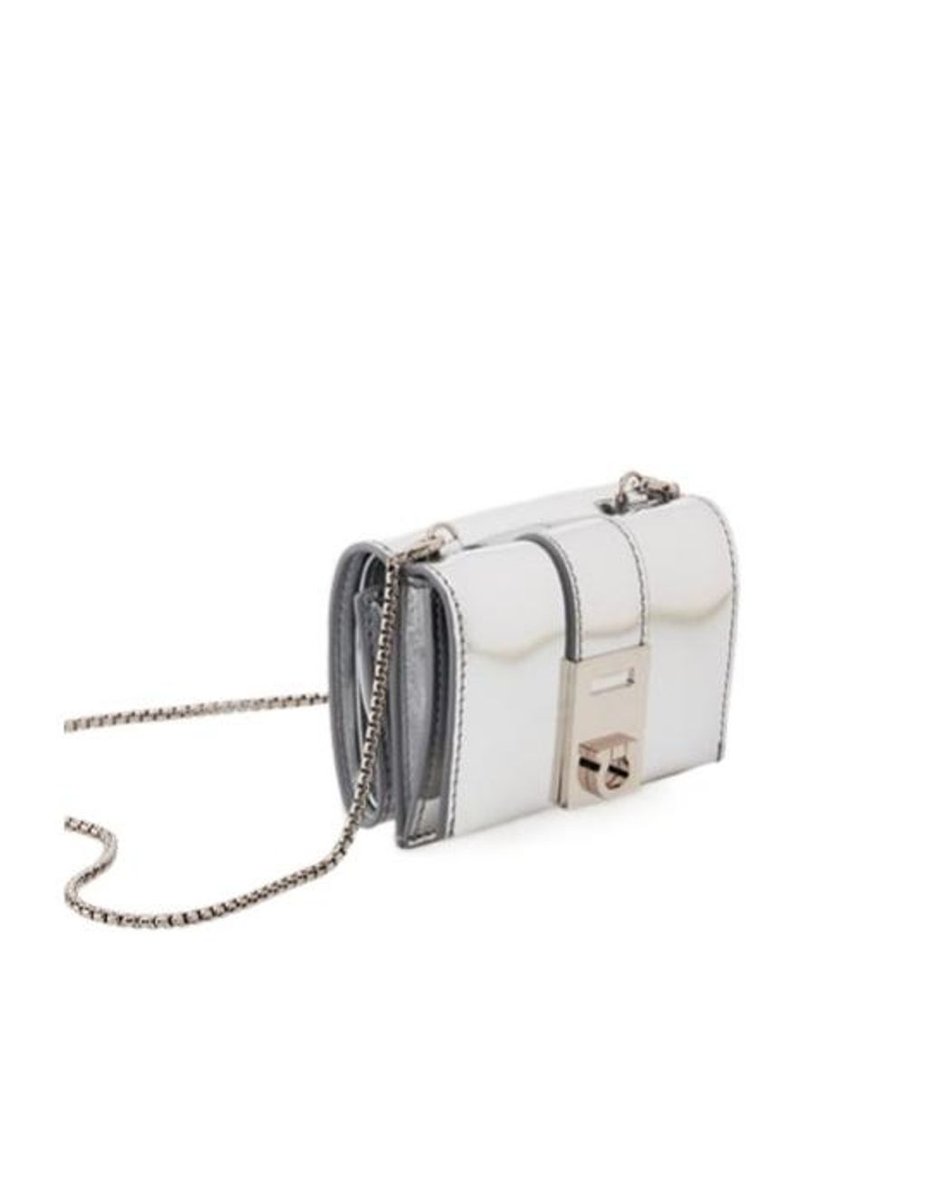 Ferragamo White Two-Color Hug Wallet