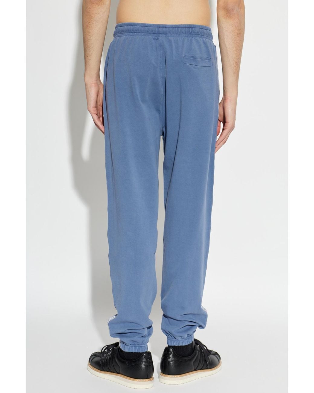 Moschino Blue Logo Tape Track Pants for men