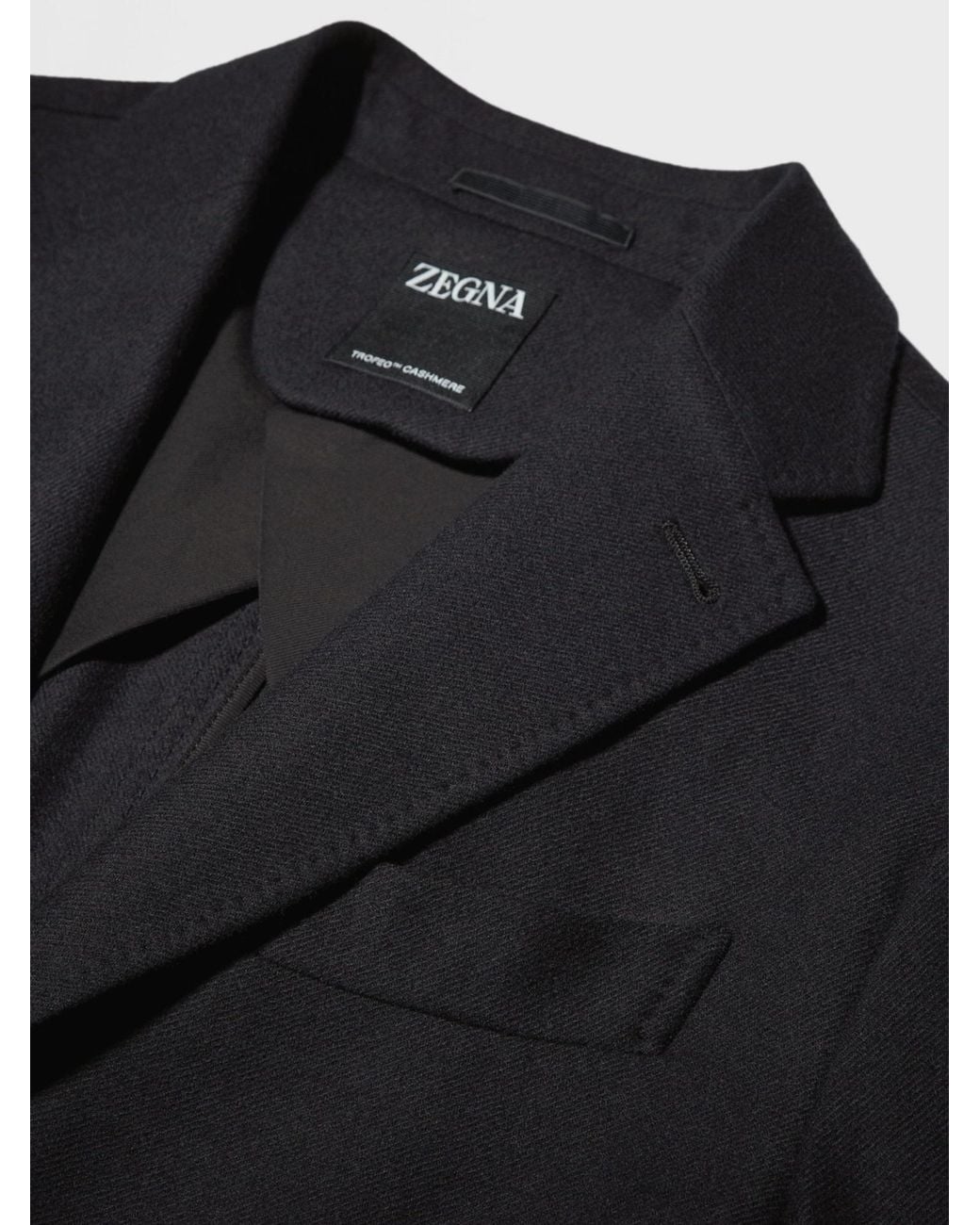 Zegna Blue Trofeo Wool Cashmere Blazer for men