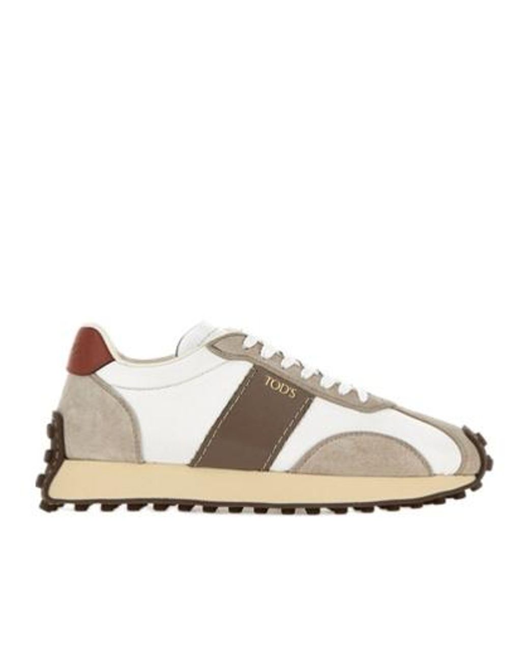 Tod's Natural Logo Printed Low-Top Sneakers