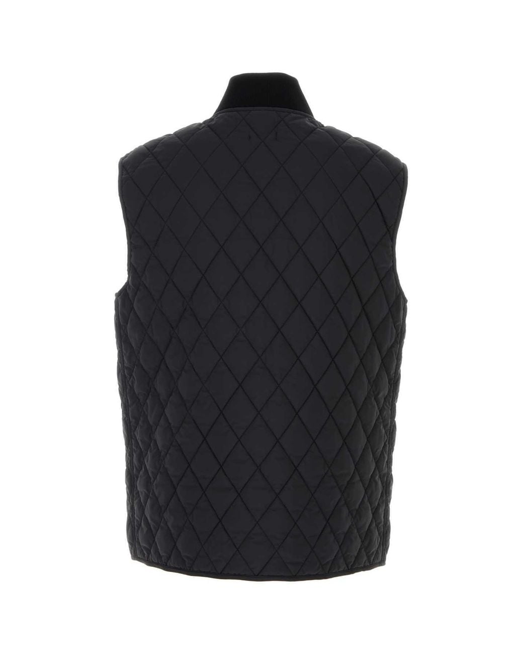 Burberry Black Logo Patch Quilted Gilet for men