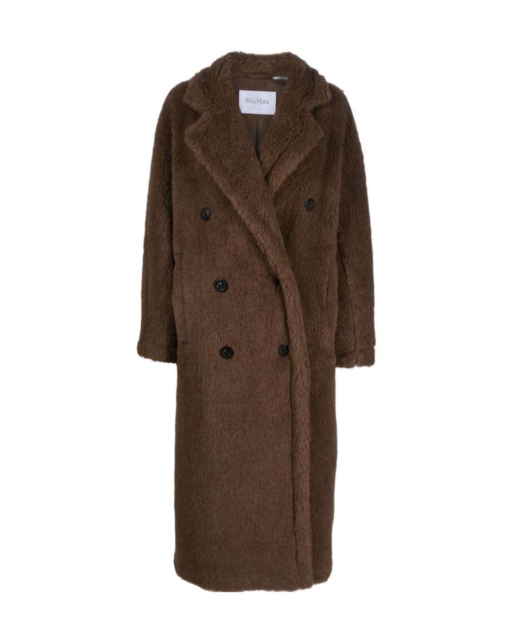 Max Mara Brown Double-Breasted Long-Sleeved Coat