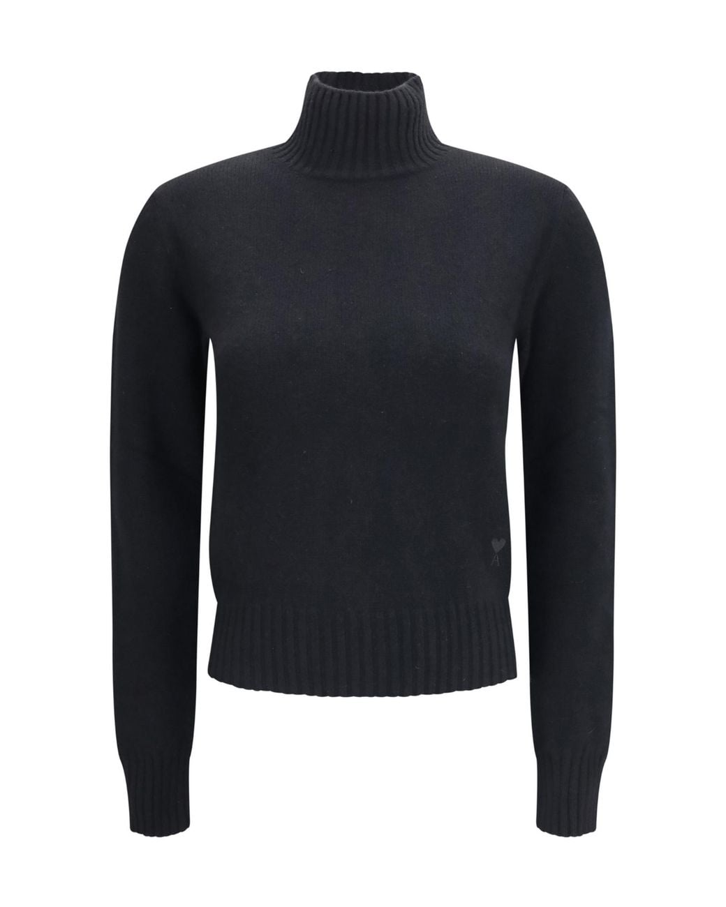 AMI Blue Ami Mock-Neck Knitted Jumper