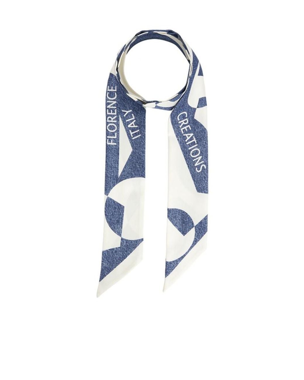 Ferragamo Blue Pattern Scarf