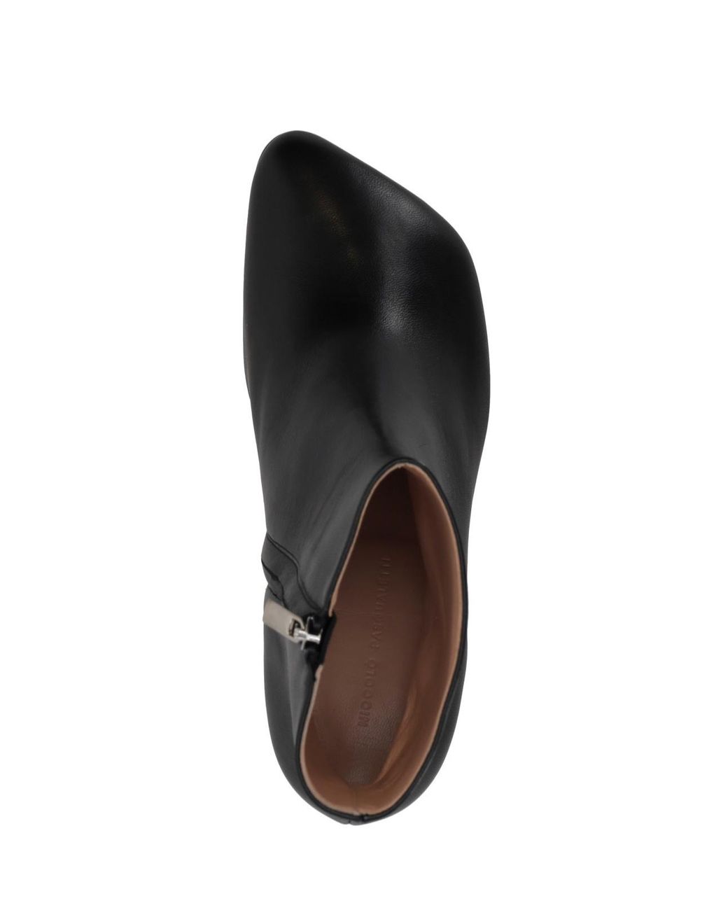 Niccolò Pasqualetti Black Obliqua Leather Ankle Boots