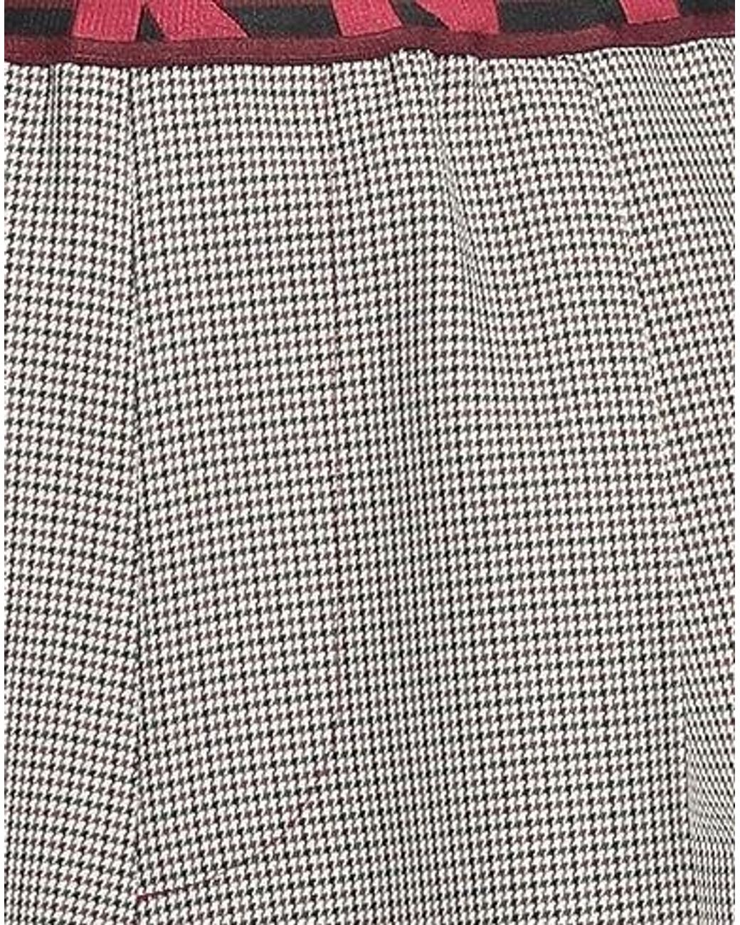 Marni Gray Checked Woolen Trousers