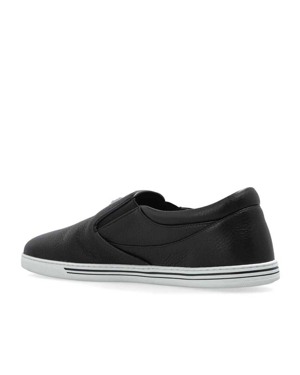 Dolce & Gabbana Black Saint Tropez Round Toe Sneakers for men