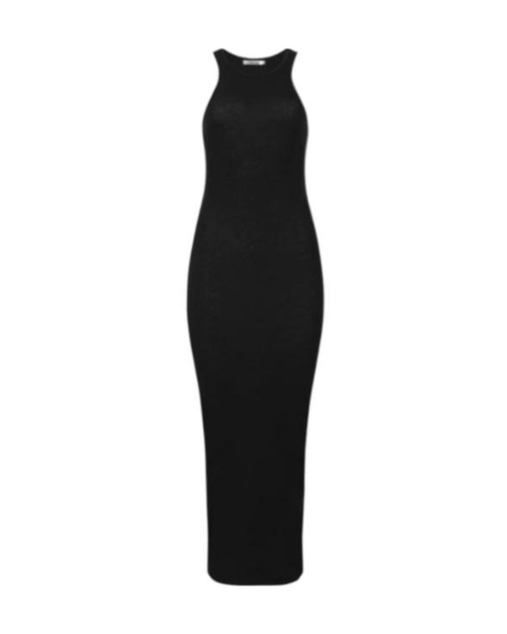 Entire studios Black Midi Muscle Tank Knitted Dress