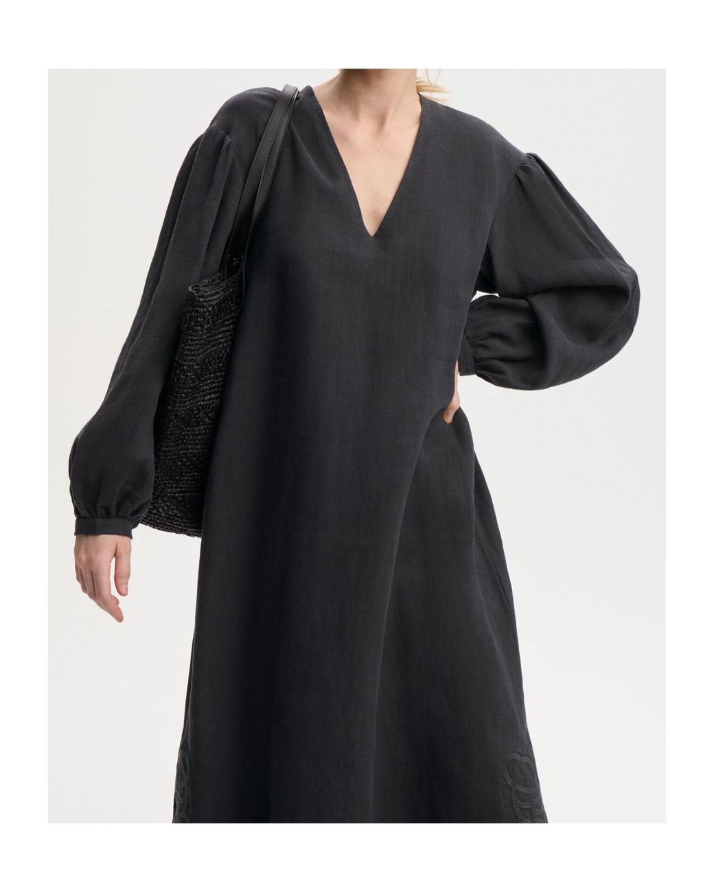 By Malene Birger Blue Louise Embroidered Maxi Dress