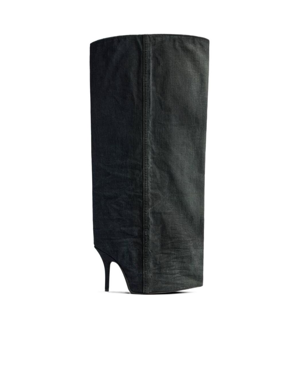 Balenciaga Black New Wader Distressed Boots