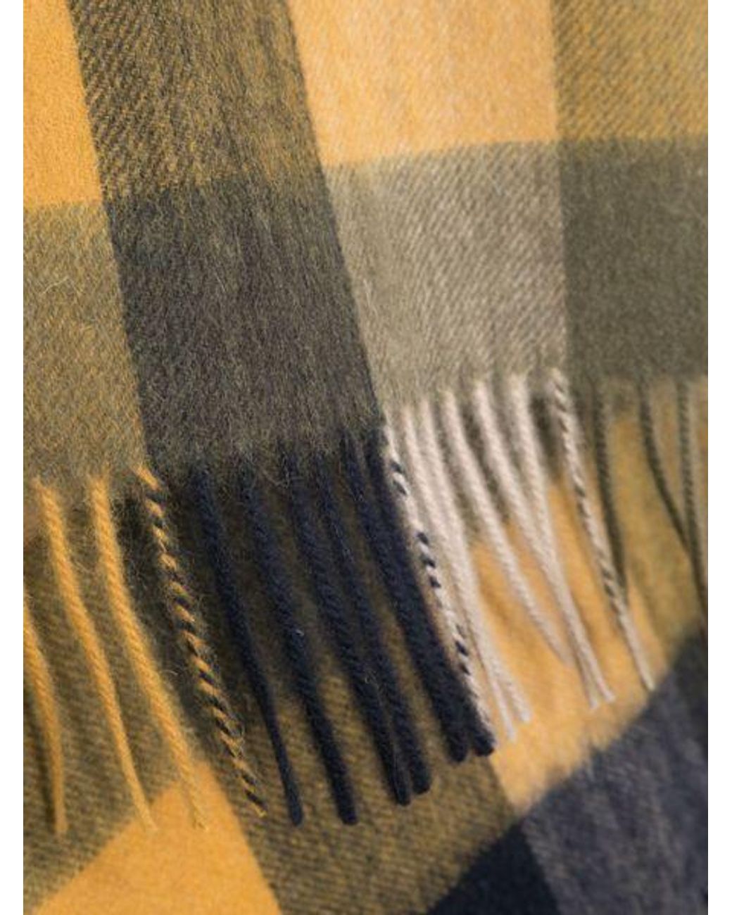 Barbour White Large Tattersall Scarf for men