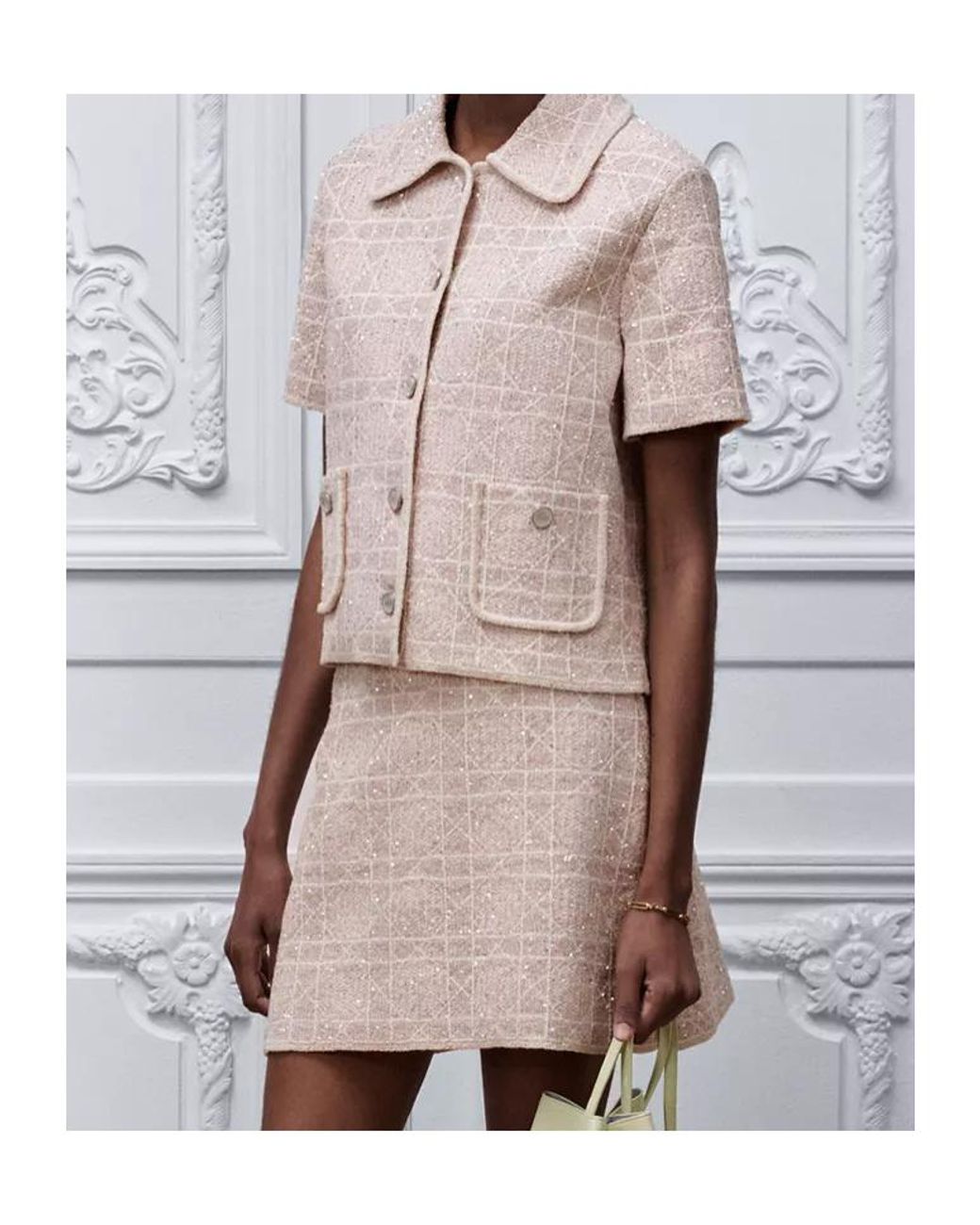 Dior Natural Macrocannage Short-Sleeved Jacket