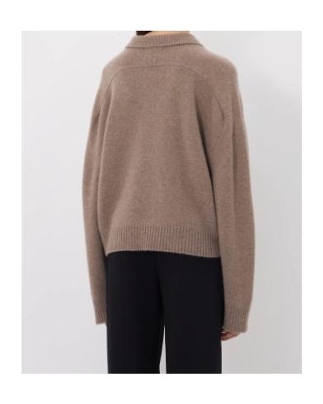 Loulou de Saison Brown Polo Collar Cashmere Knitwear