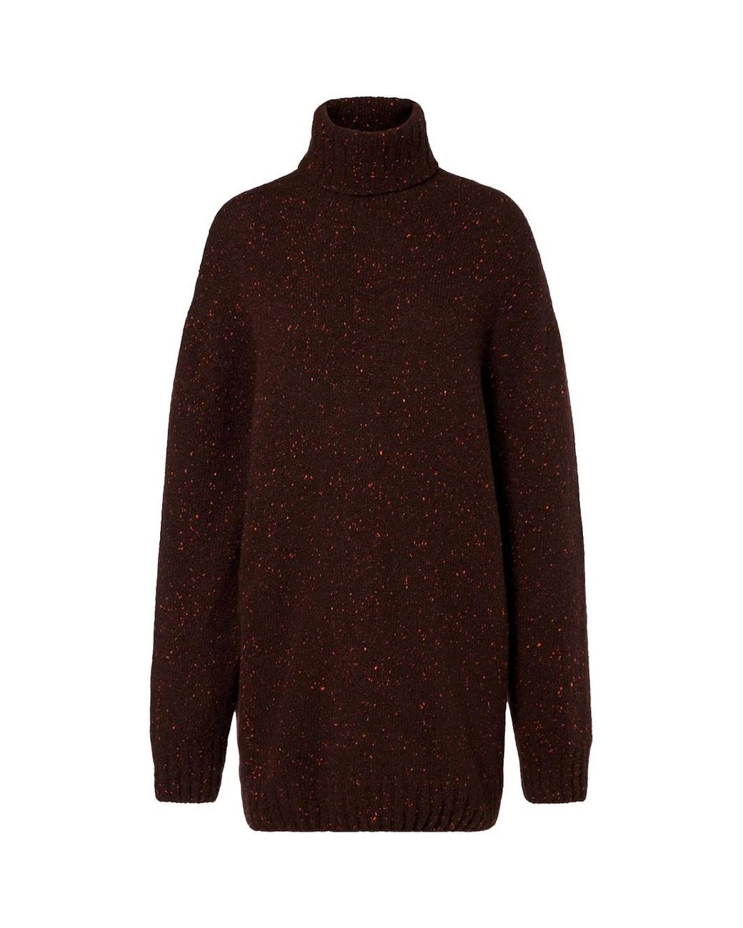 The Row Brown Mirai Cashmere Turtleneck Sweater
