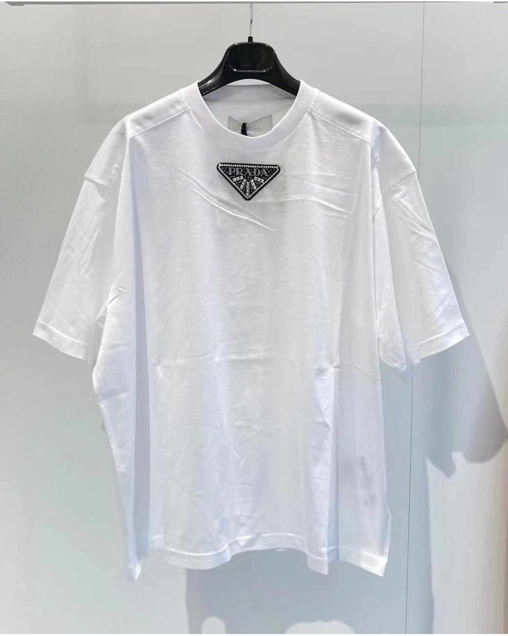 Prada White Logo Short-Sleeved T-Shirt for men