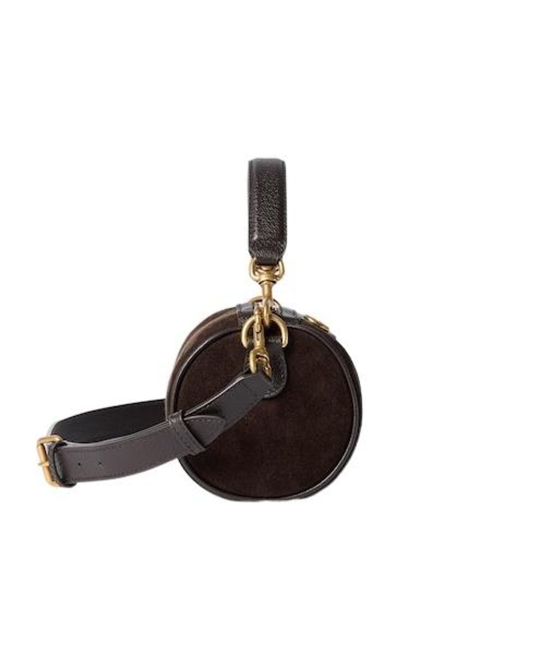 Gucci Brown Ophidia Cylinder Mini Top Handle Bag