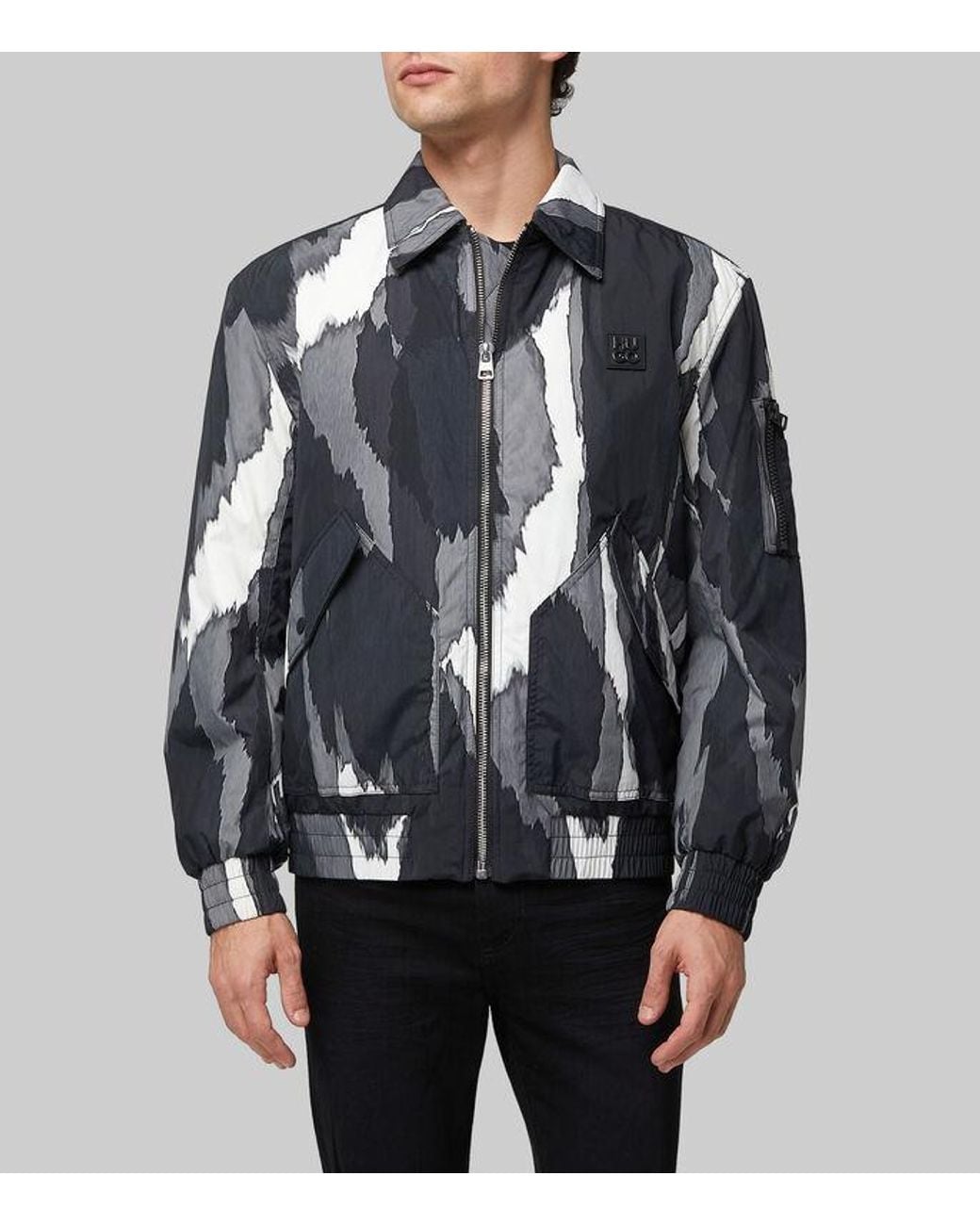 Boss Blue Long-Sleeve Casual Jacket for men