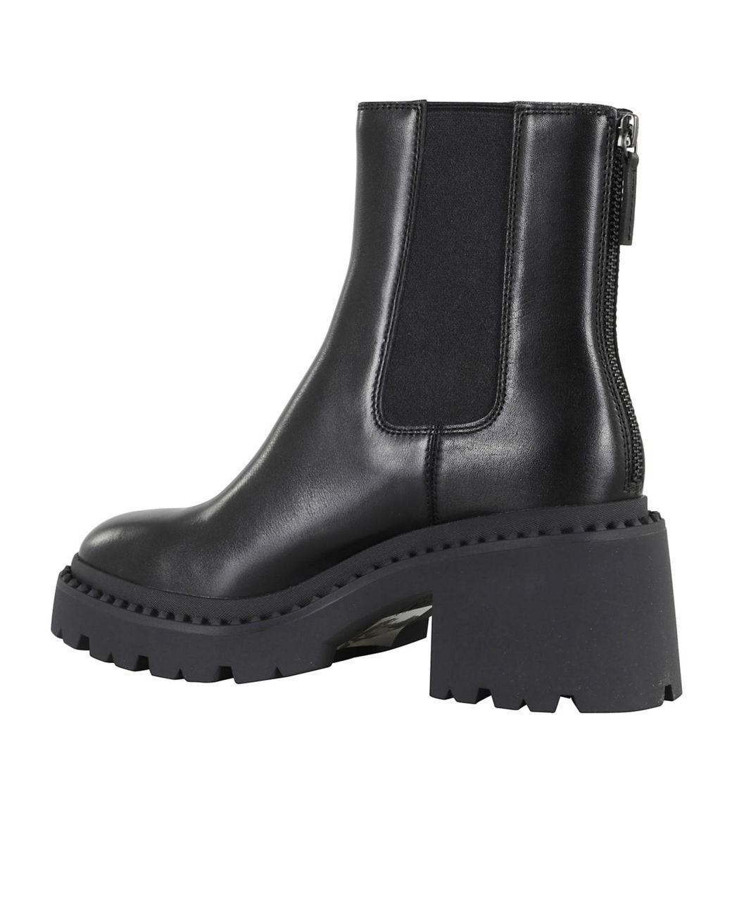 Ash Black Round-Toed Ankle Boots