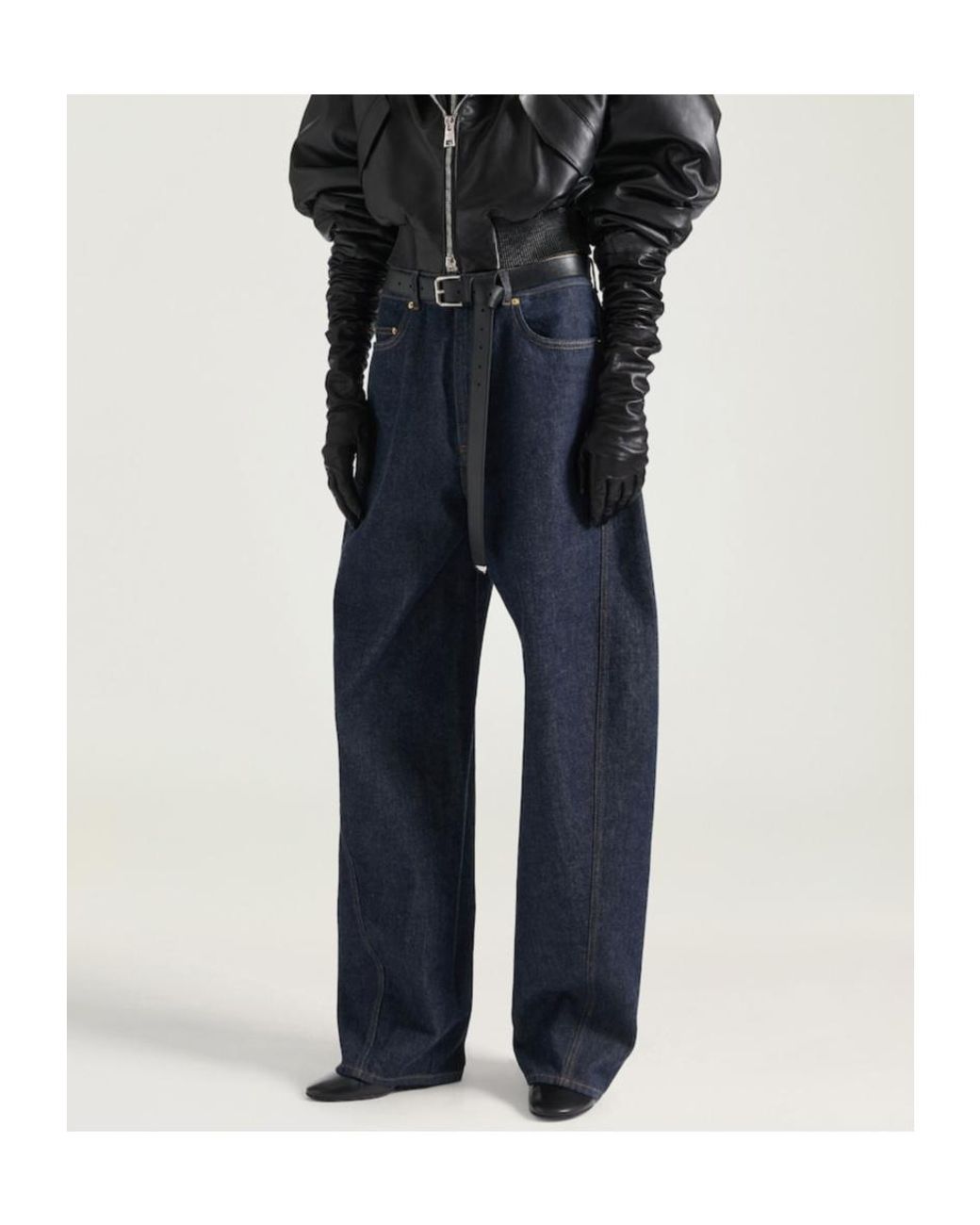 Givenchy Blue Logo Patch Cocoon-Leg Jeans