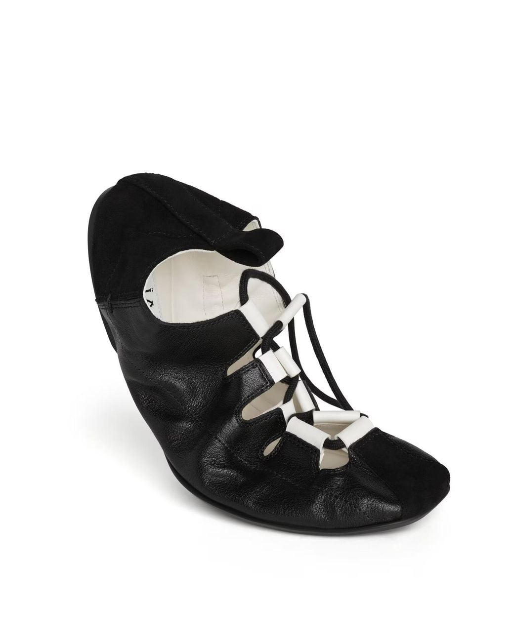 Alaïa Black Alaïa Fold Laced Flats