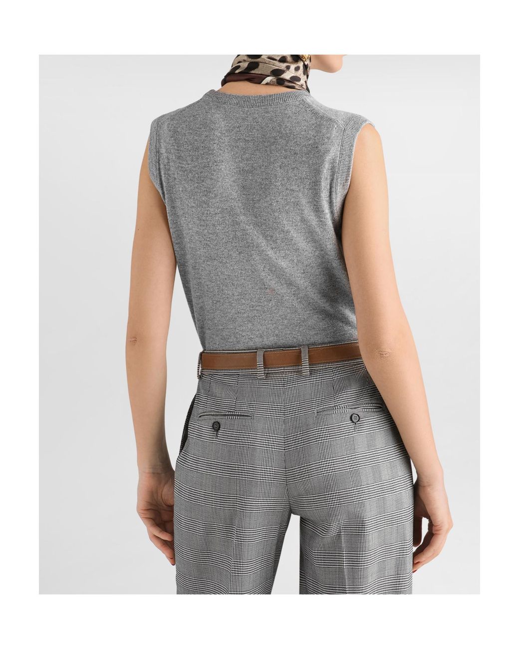 Dolce & Gabbana Gray Cashmere Top