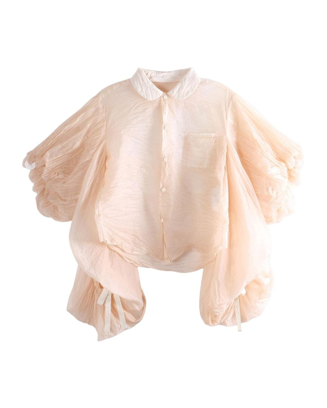 Comme des Garçons Pink Puff-Sleeve Blouse
