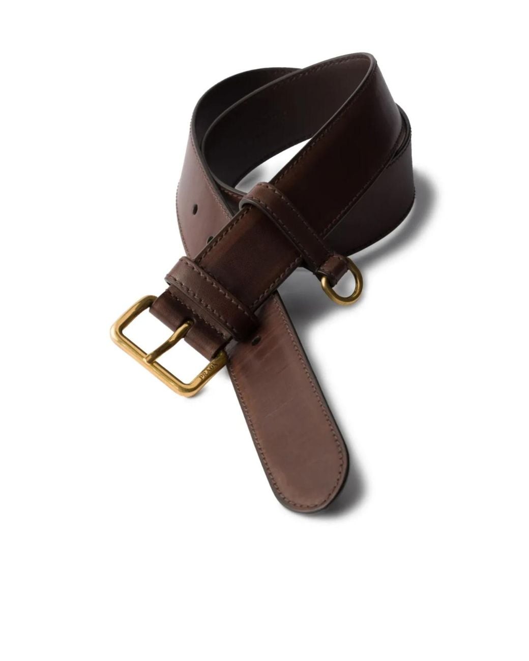 Prada White Pin Buckle Fastened Belt-Looped Belt