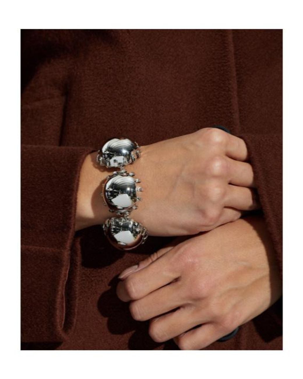 Marni Metallic Beaded Toggle Chained Bracelet