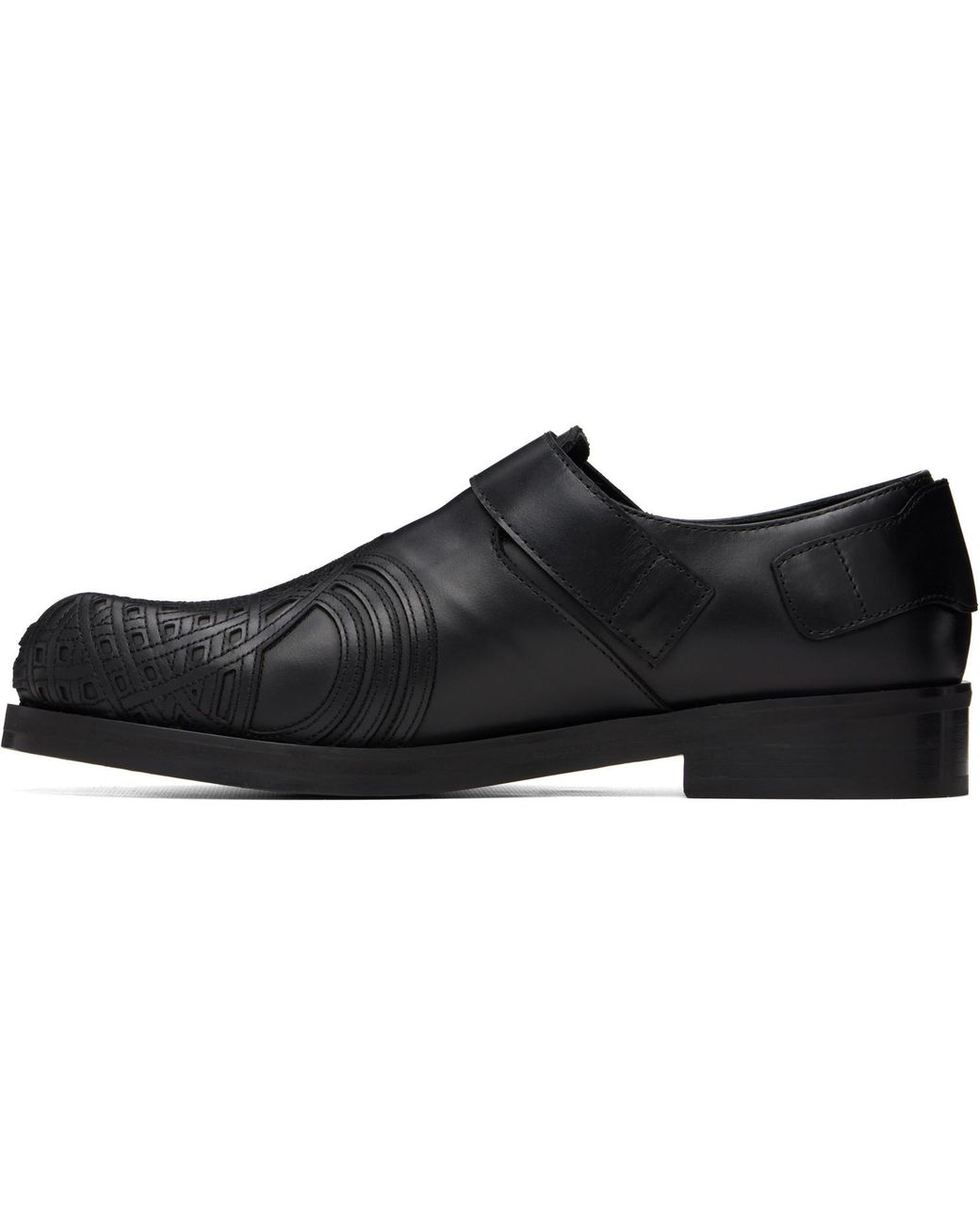 STEFAN COOKE Black Braided Biker Derby Shoes for men