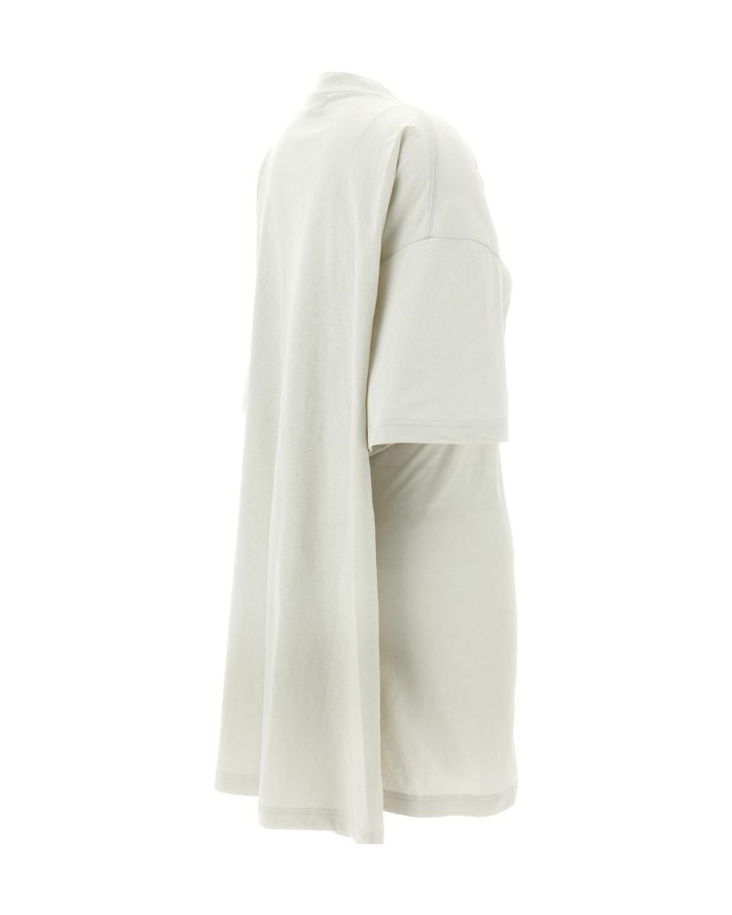 Balenciaga White Dirty Effect Semi Fitted Dress