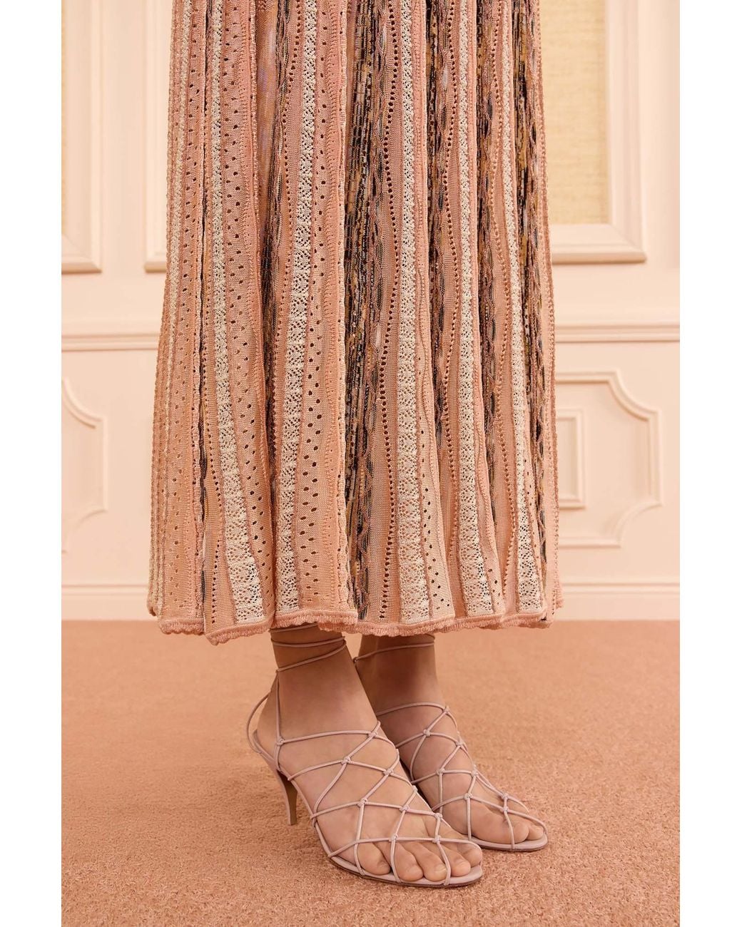 Ulla Johnson Pink Clio Knit Midi Skirt