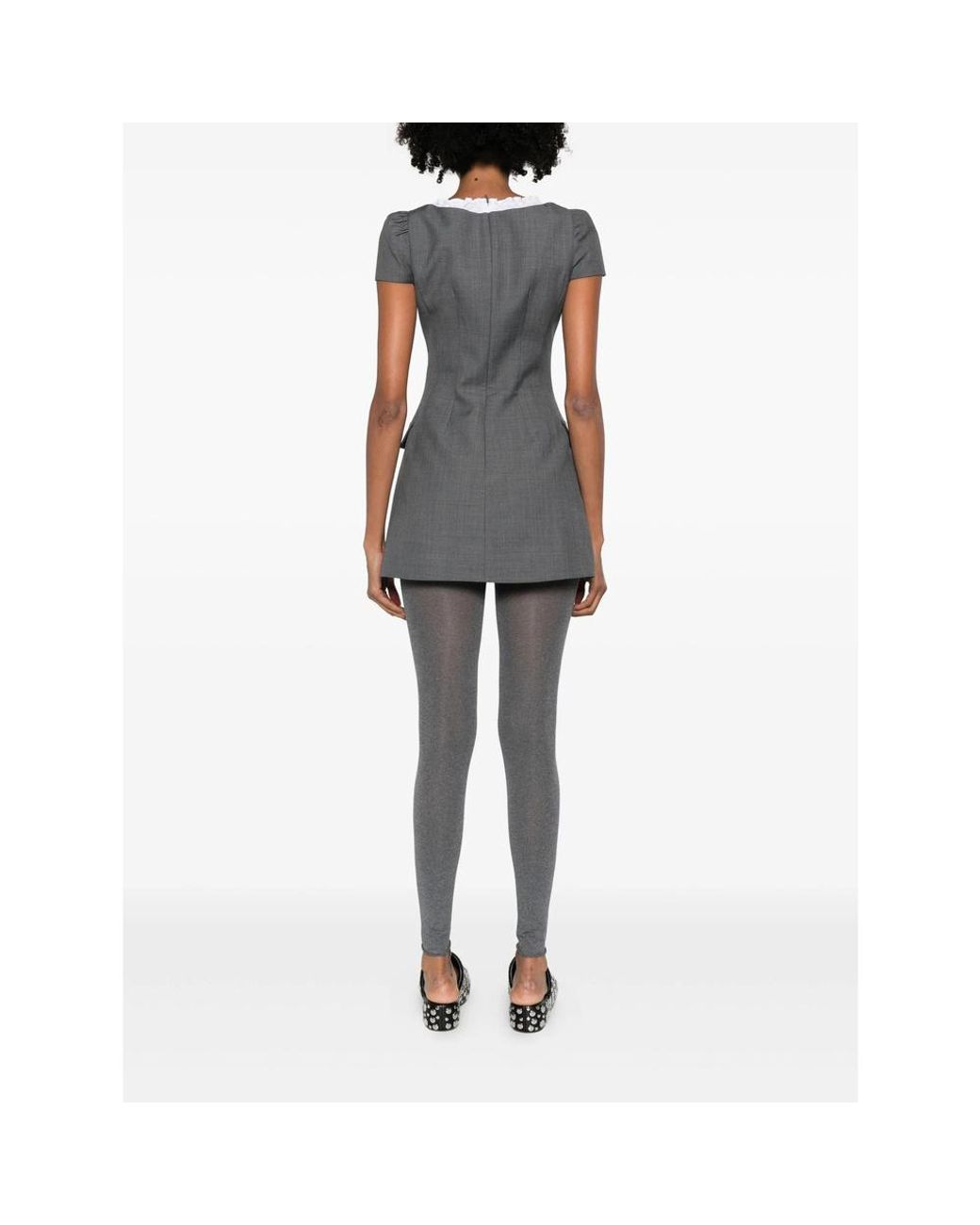 ShuShu/Tong Gray Shushu/Tong Scalloped Mini Dress