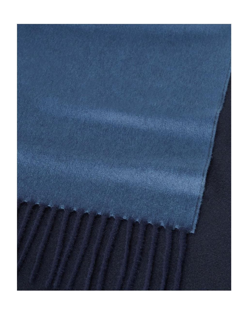 Loro Piana Blue Fringed Scarf for men
