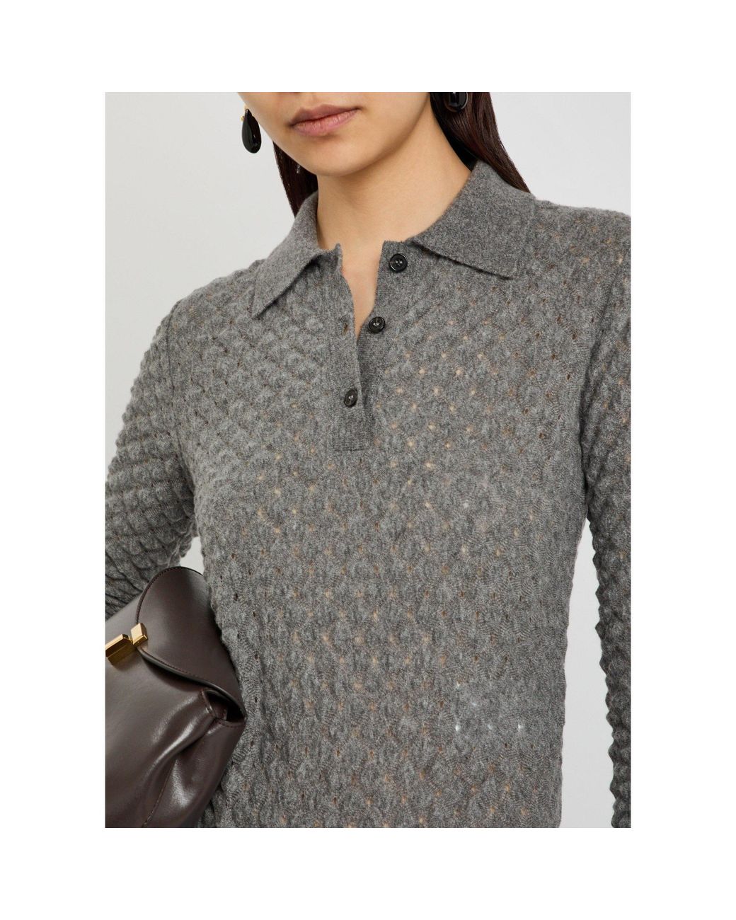 Missoni Gray Simple Cashmere Top