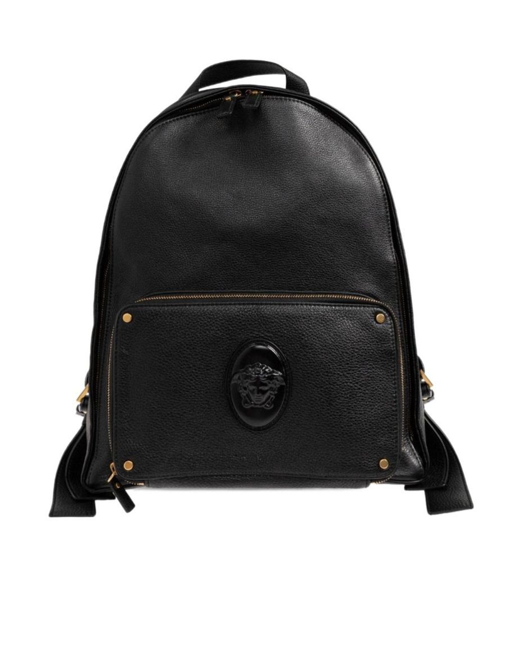 Versace Black Lou Medusa Backpack for men