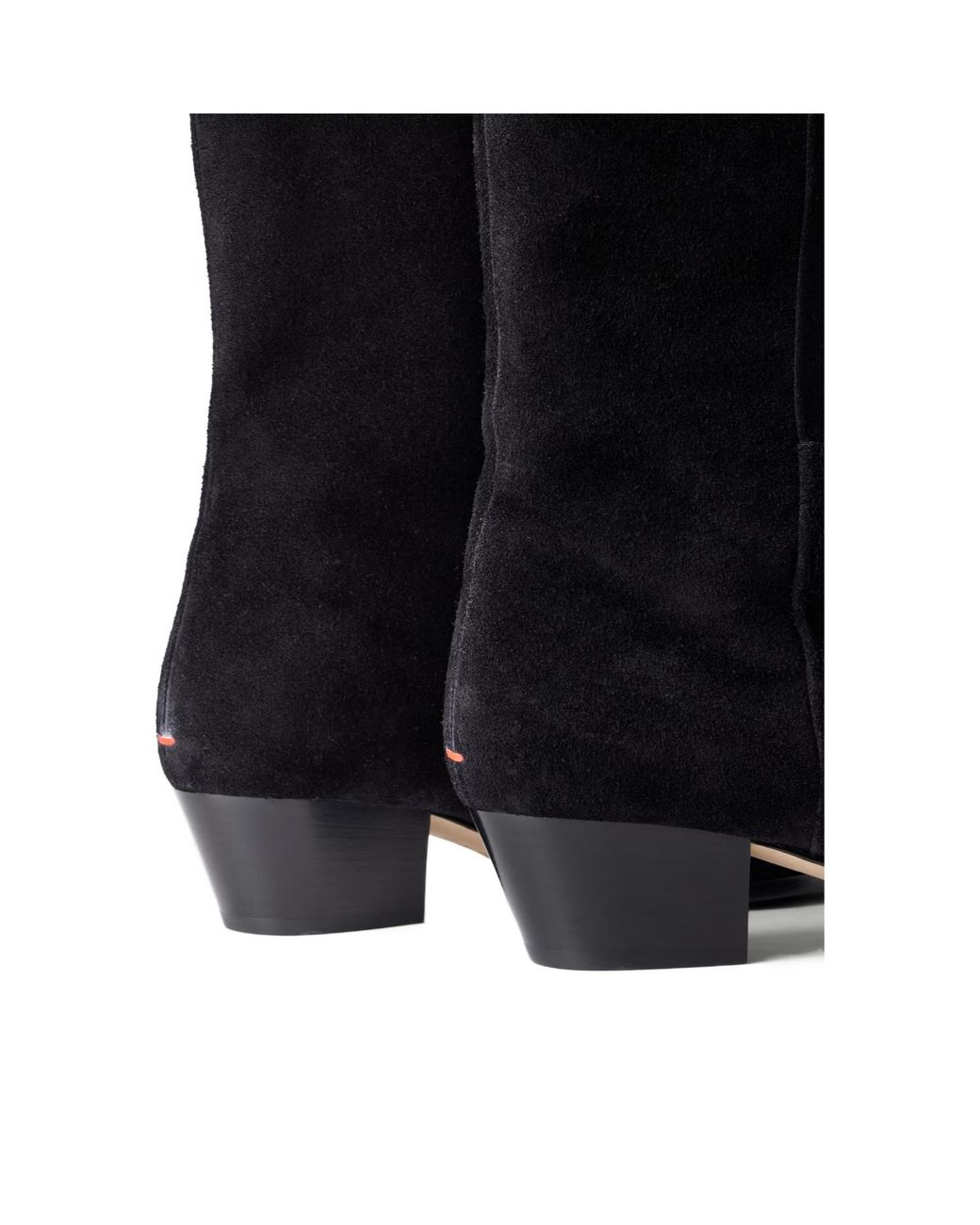 Aeyde Black Solid Suede Knee Boots