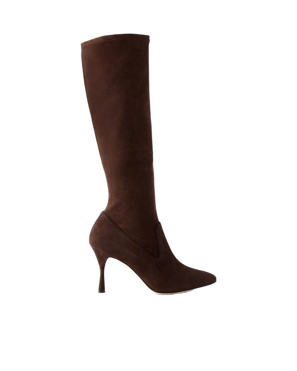 Manolo Blahnik Brown Suede Knee-High Boots