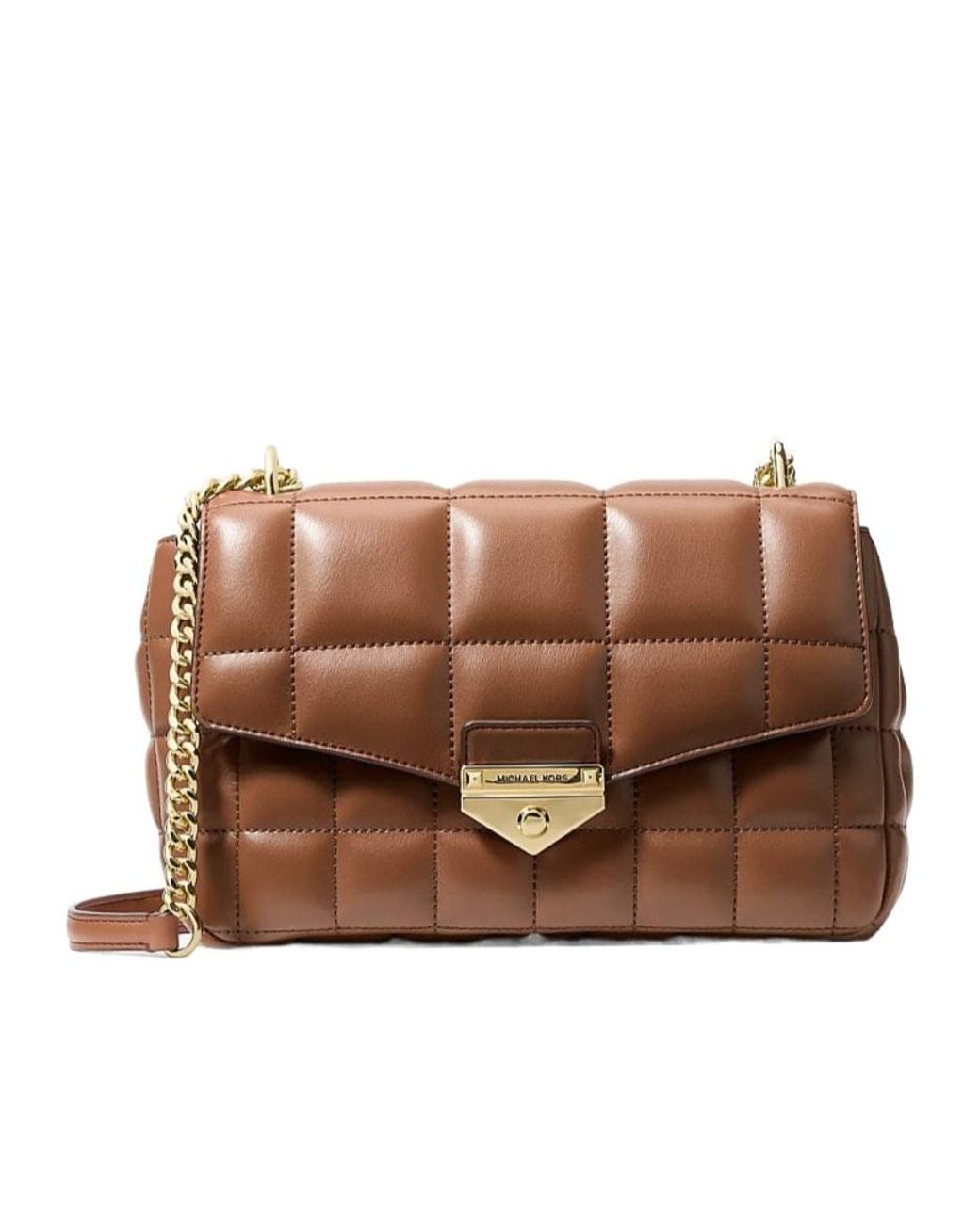 Michael Kors Brown Soho Large Quilted Shoulder Bag