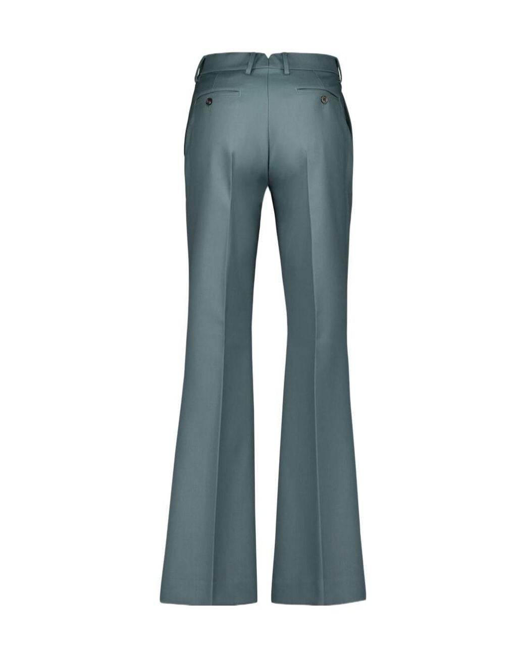 AMI Blue Flared Fit Trousers