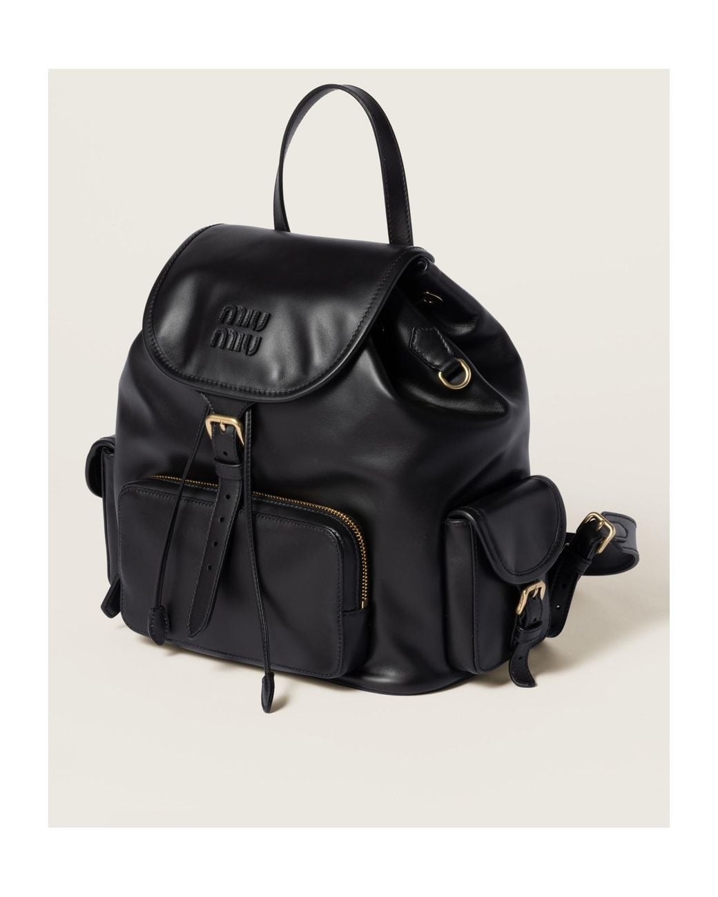Miu Miu Black Leather Backpack