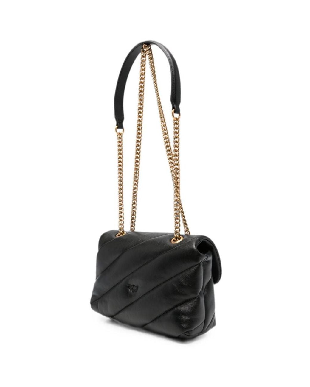 Pinko Black Quilted Chain Shoulder Bag