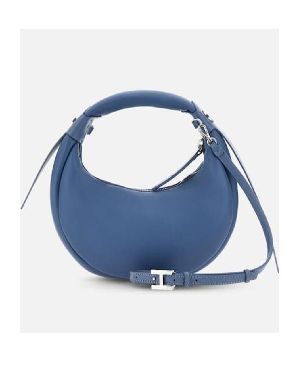 Hogan Blue Zip-Closure Shoulder Bag