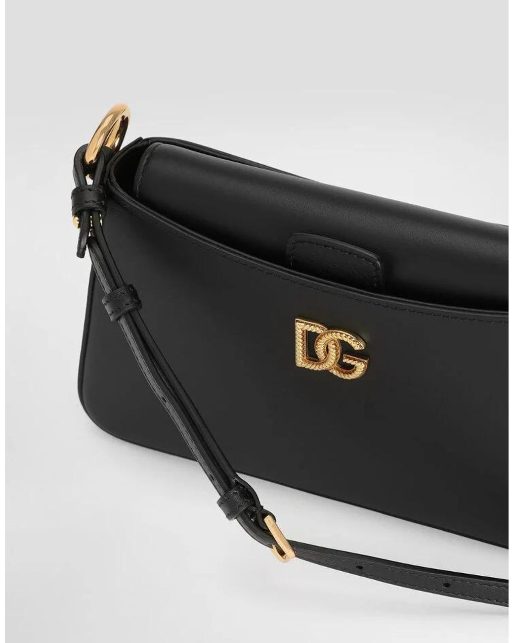 Dolce & Gabbana Black Logo Plaque Phone Bag