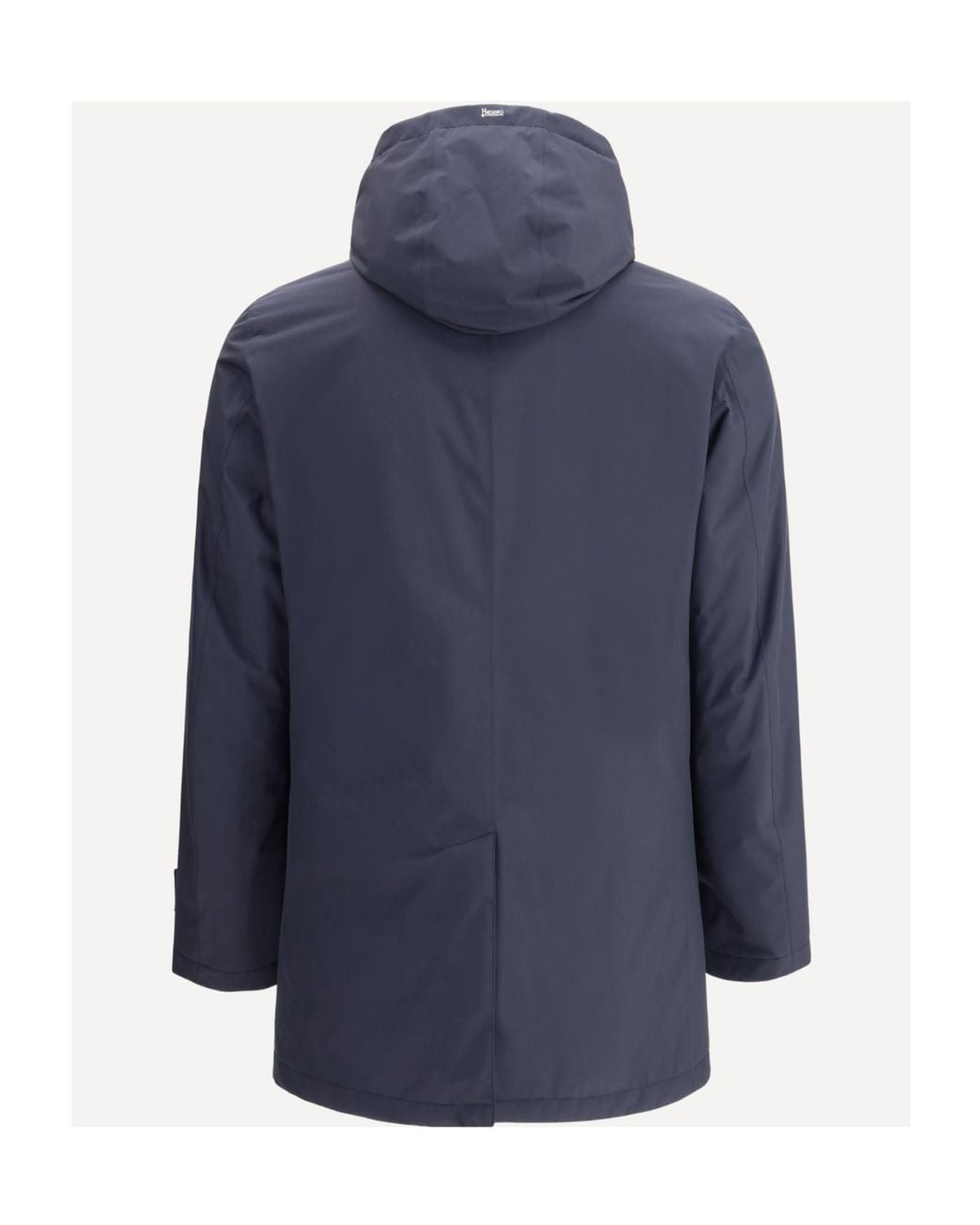 Herno Blue Hooded Down Jacket for men