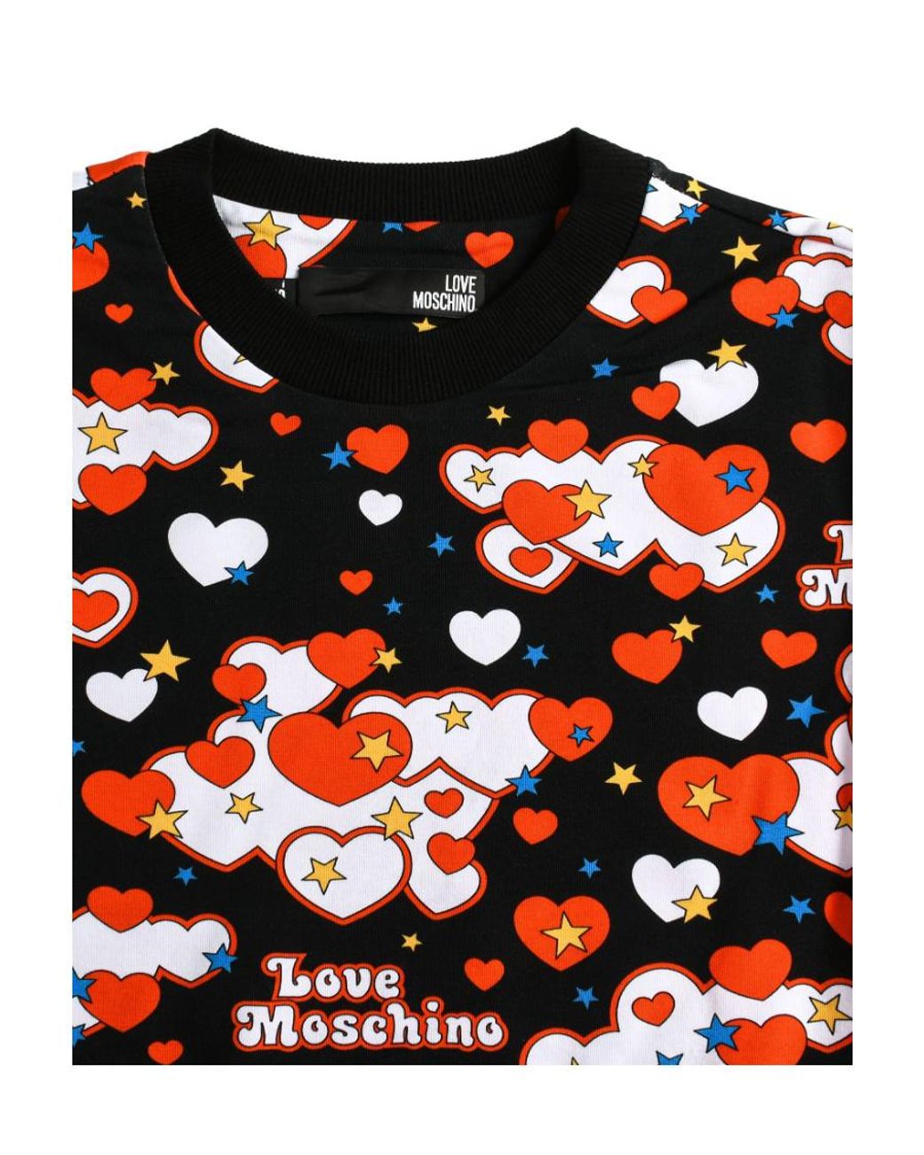 Moschino Black Printed Long-Sleeved Hoodie