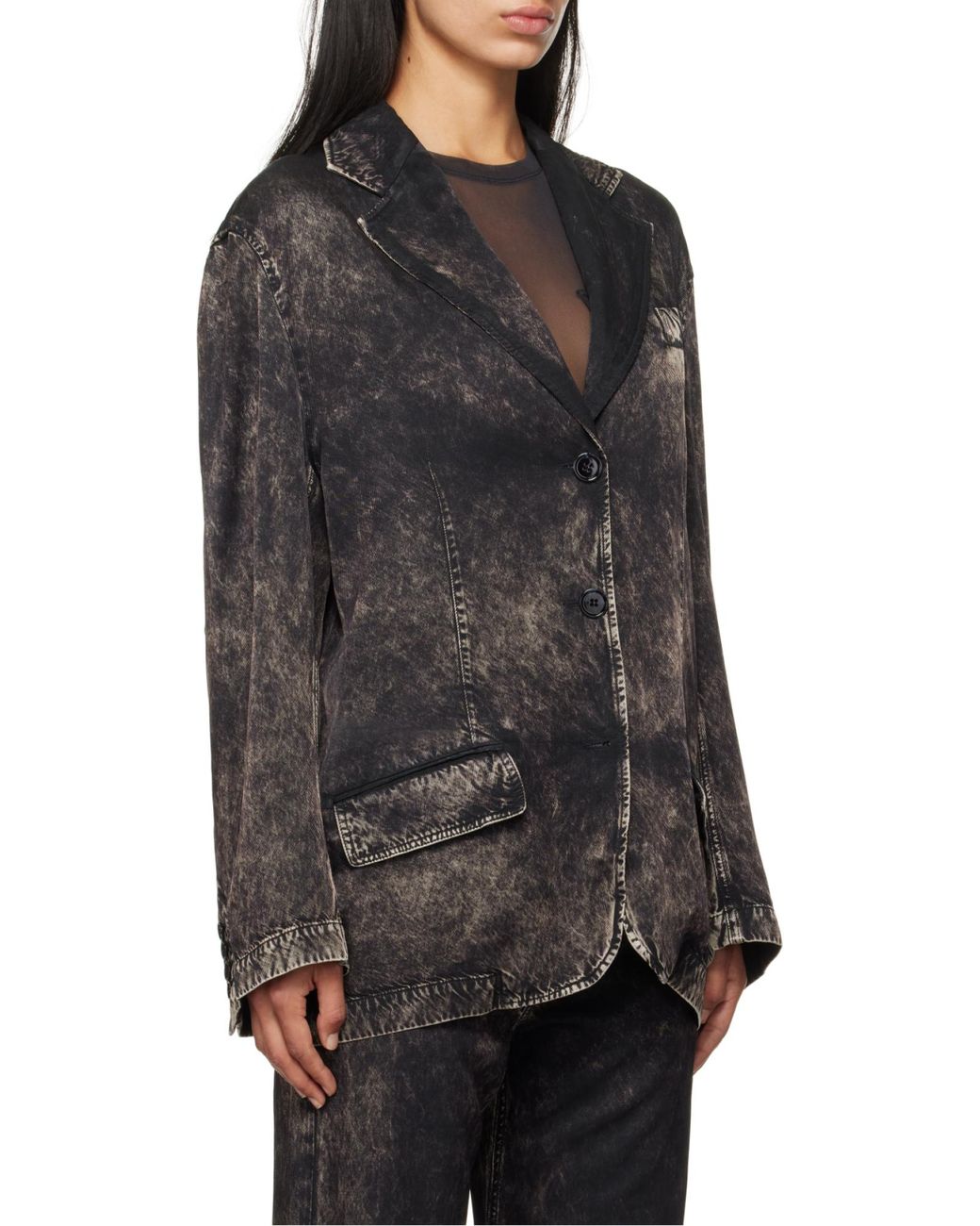 Acne Blue Single-Breasted Jacket