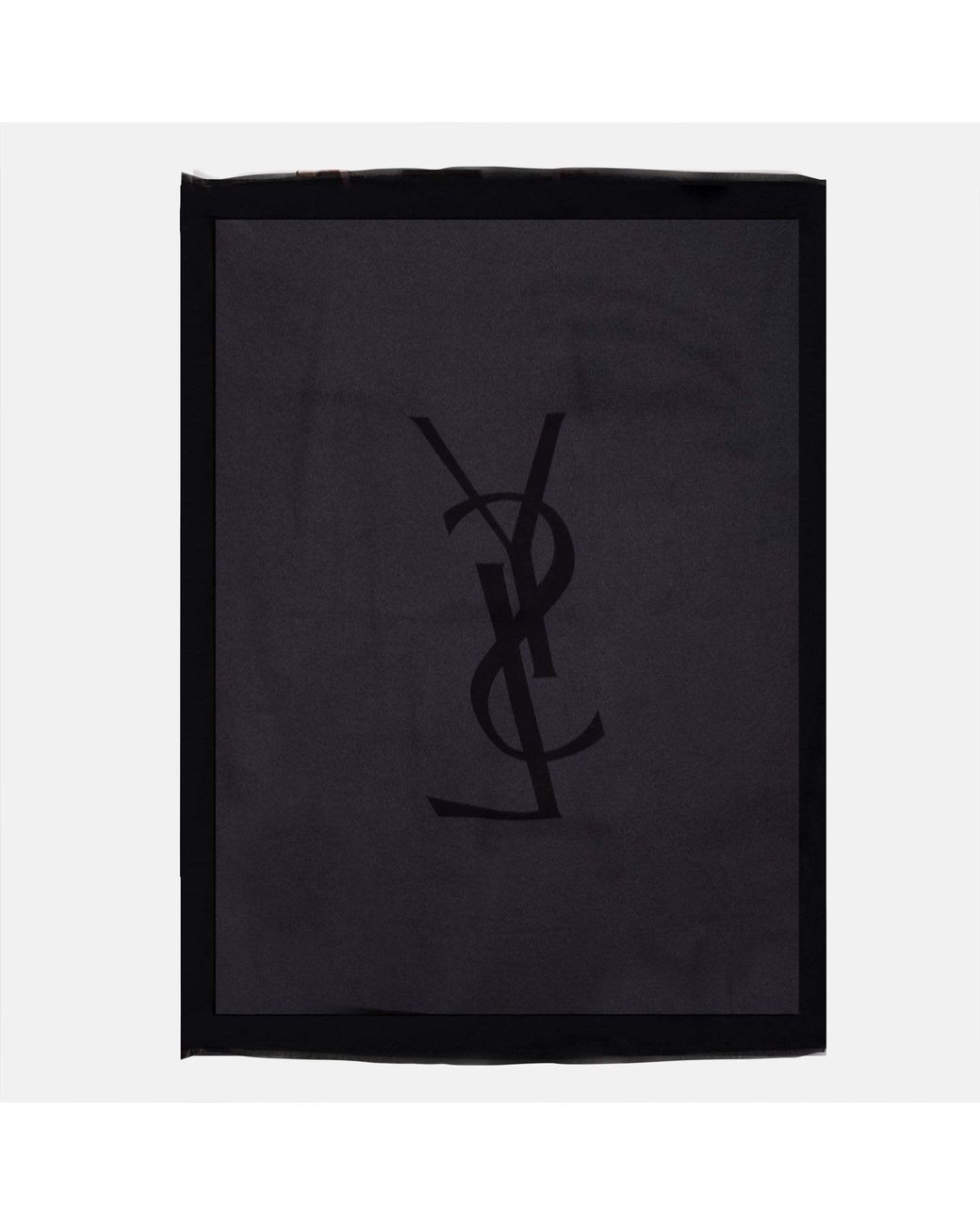 Saint Laurent Black Logo Printed Scarf